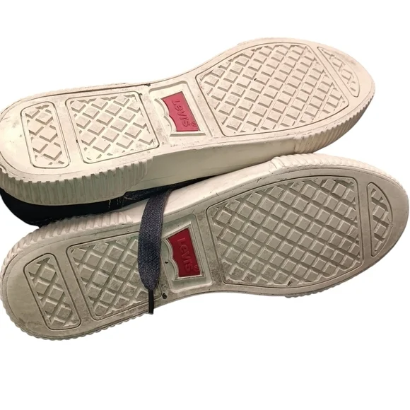 Levi's Mens Hi Top Sneakers Dark Distressed Look Denim size 10.5 - Picture 5 of 6